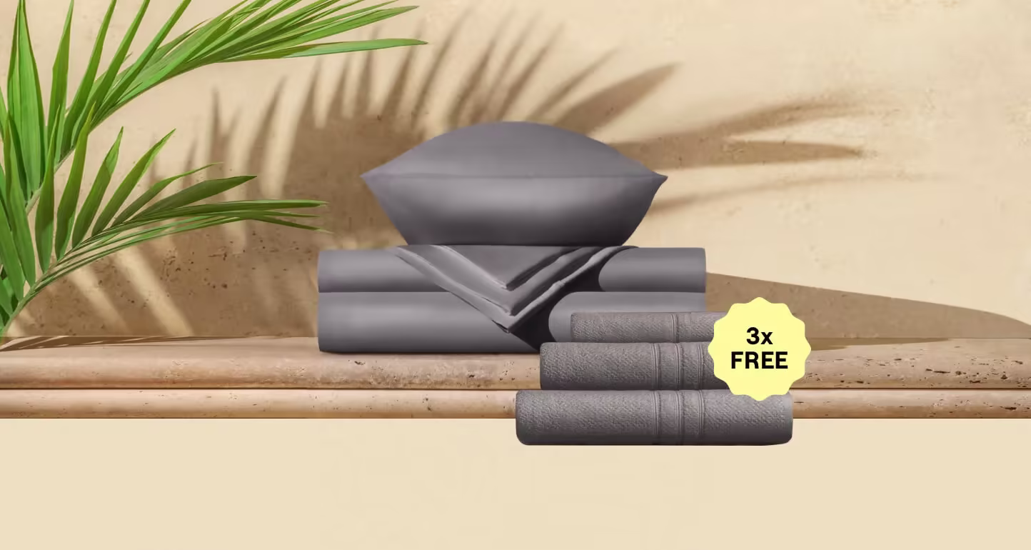Auracle Made stone grey sheet set